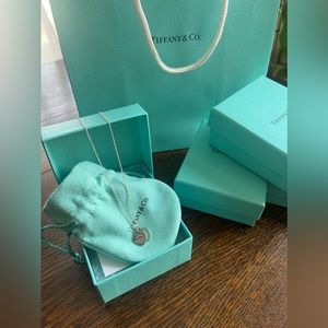 Tiffany & Co Double Heart Tag Necklace